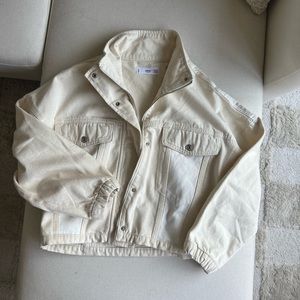 mango cream and white jacket